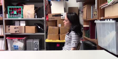 The Security Guard Fuck The Thief In The Back Of The Store